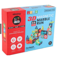 OKIEDOG CJ-1544051 EZ LINK 3D MAGNETIC MARBLE RUN - 66PCS